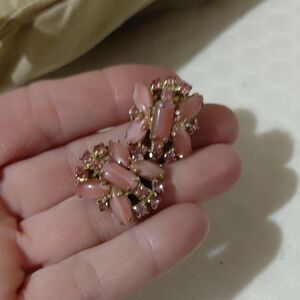 Elegant Pink Floral Earrings